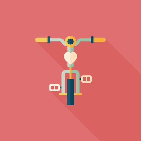 Transportation bicycle flat icon with long shadow,eps10のイラスト素材