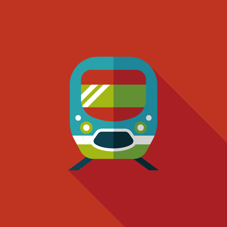 Transportation subway flat icon with long shadow,eps10のイラスト素材