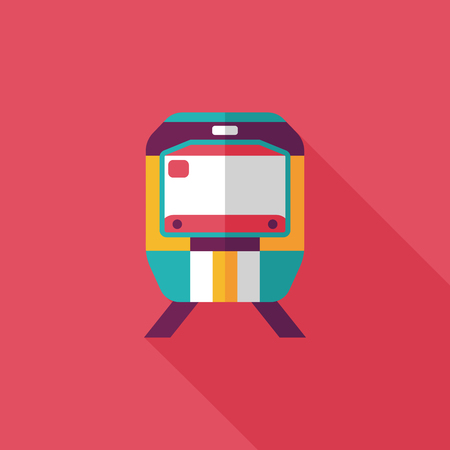 Transportation subway flat icon with long shadow,eps10のイラスト素材
