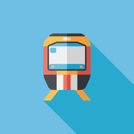Transportation subway flat icon with long shadow,eps10のイラスト素材