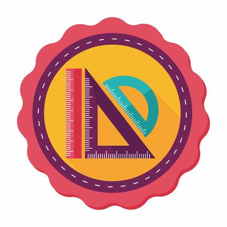 Ruler flat icon with long shadow,eps10のイラスト素材