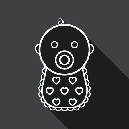 baby flat icon with long shadow,eps 10のイラスト素材