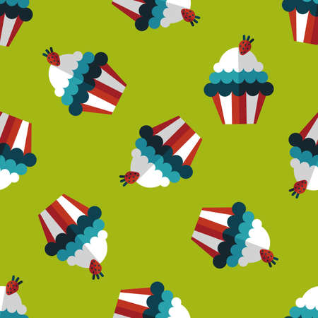 cupcake flat icon with long shadow,eps10のイラスト素材