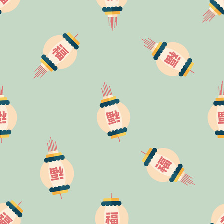 Chinese New Year flat icon with long shadow,eps10, Chinese festival couplets with lantern means " wish good lucks"のイラスト素材