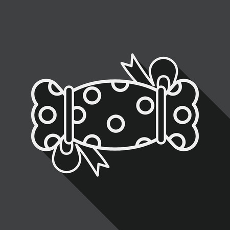 Sweets and candies flat icon with long shadow,eps10のイラスト素材