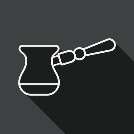 grinding coffee machine flat icon with long shadow,eps10のイラスト素材