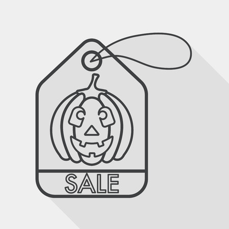Halloween SALE flat icon with long shadow,eps10のイラスト素材
