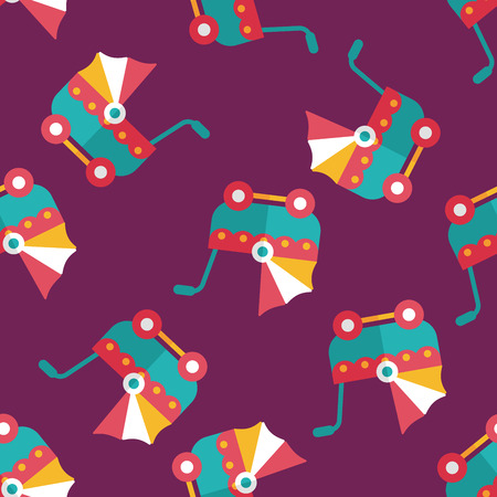 Pram flat icon with long shadow,eps10のイラスト素材