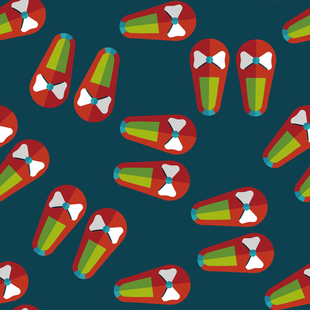 baby booties flat icon with long shadowのイラスト素材