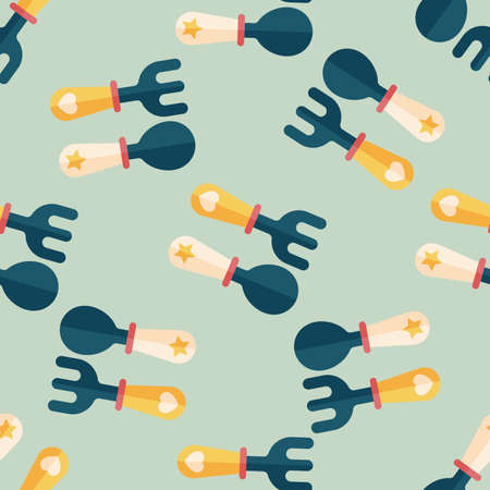 dishware and cutlery flat icon with long shadow,eps10のイラスト素材