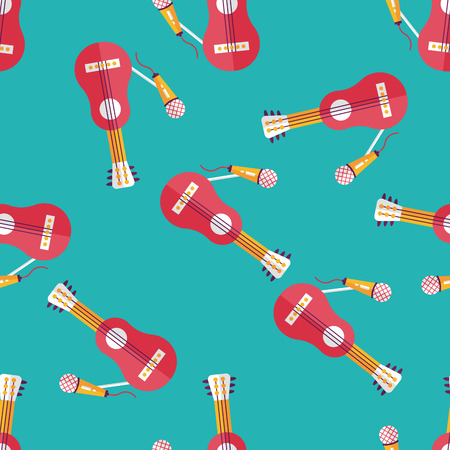 guitar flat icon with long shadow,eps10のイラスト素材