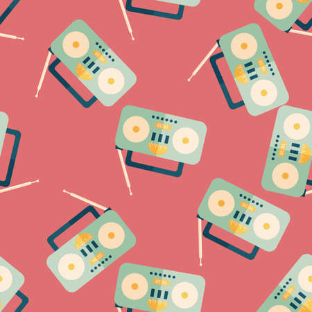 Radio flat icon with long shadow,eps10のイラスト素材