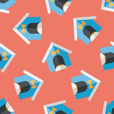 Pet dog house flat icon with long shadow,eps10のイラスト素材