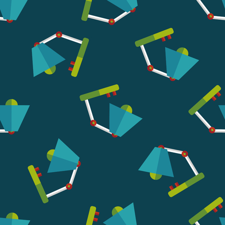 Table lamp flat icon seamless pattern backgroundのイラスト素材