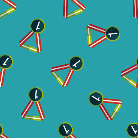 medal flat icon seamless pattern backgroundのイラスト素材