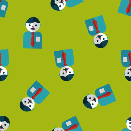 businessman flat icon,eps10 seamless pattern backgroundのイラスト素材