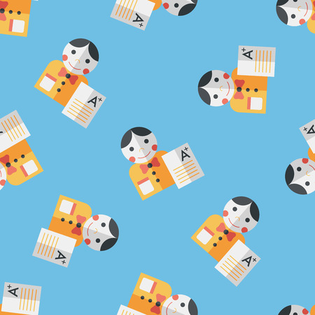 A plus grade in the notebook,flat iconのイラスト素材