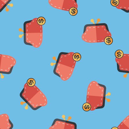 shopping change purse flat iconのイラスト素材
