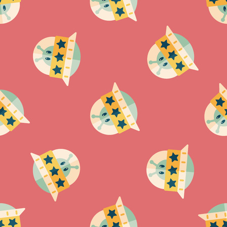 Space UFO flat iconのイラスト素材