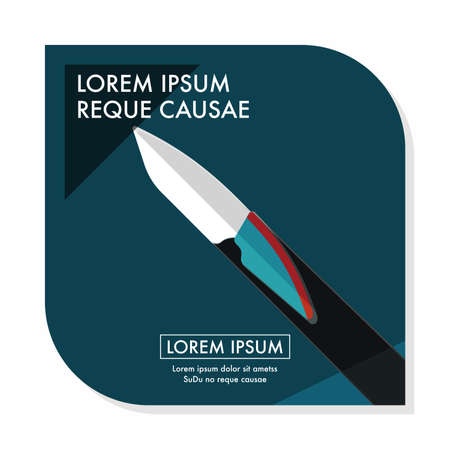 kitchenware fruit knife flat icon with long shadow,eps10のイラスト素材