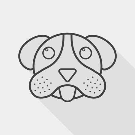 Pet dog flat icon with long shadow, eps10のイラスト素材