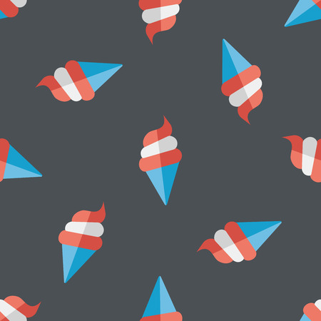 ice cream flat icon,eps10 seamless pattern backgroundのイラスト素材