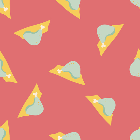 Chicken legs flat icon,eps10 seamless pattern backgroundのイラスト素材