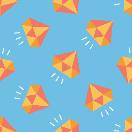 diamond flat icon,eps10 seamless pattern backgroundのイラスト素材