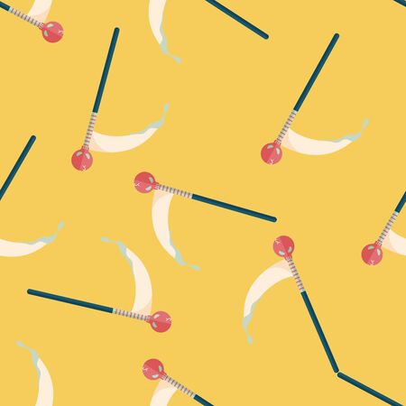 Halloween scythe costume flat icon,eps10 seamless pattern backgroundのイラスト素材