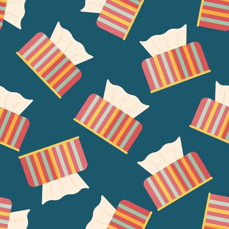 kitchenware tissue paper flat icon,eps10 seamless pattern backgroundのイラスト素材