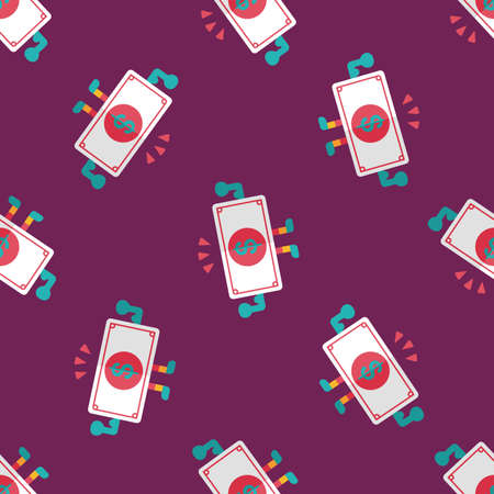 shopping money cash flat icon,eps10 seamless pattern backgroundのイラスト素材