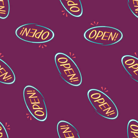 shopping store sign flat icon,eps10 seamless pattern backgroundのイラスト素材