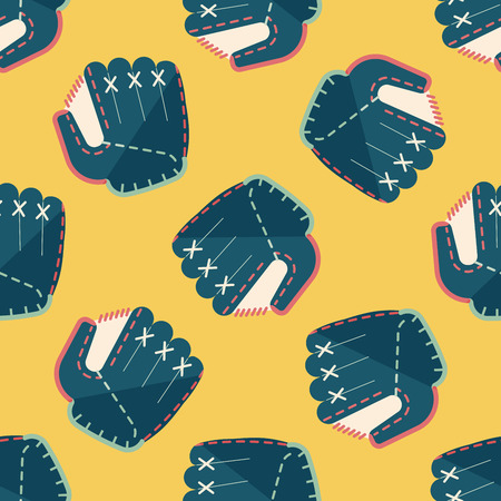 baseball glove flat icon,eps10 seamless pattern backgroundのイラスト素材
