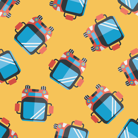 Transportation bus flat icon,eps10 seamless pattern backgroundのイラスト素材