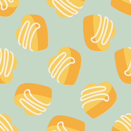 Valentine's Day chocolate flat icon,eps10 seamless pattern backgroundのイラスト素材