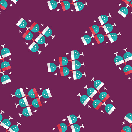 wedding champagne flat icon,eps10 seamless pattern backgroundのイラスト素材