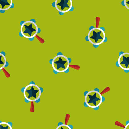 baby rattle flat icon,eps10 seamless pattern backgroundのイラスト素材