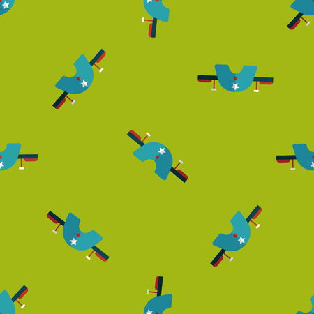 Playground Seesaw flat icon seamless pattern backgroundのイラスト素材