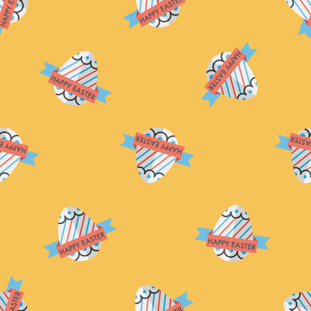 easter egg flat icon,eps10 seamless pattern backgroundのイラスト素材