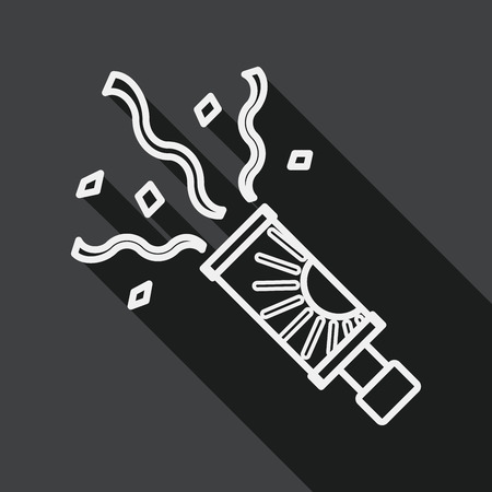 confetti flat icon with long shadow, line iconのイラスト素材