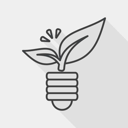 Environmental protection concept flat icon with long shadow,eps1, line iconのイラスト素材