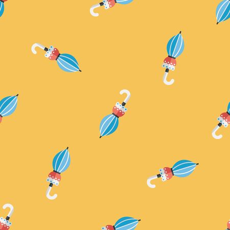 umbrella flat icon seamless pattern backgroundのイラスト素材