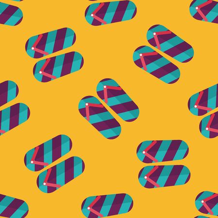 flip flop flat icon seamless pattern backgroundのイラスト素材