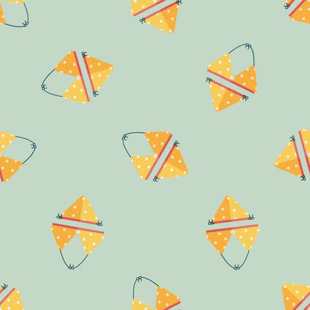 Swimming suit flat icon seamless pattern backgroundのイラスト素材