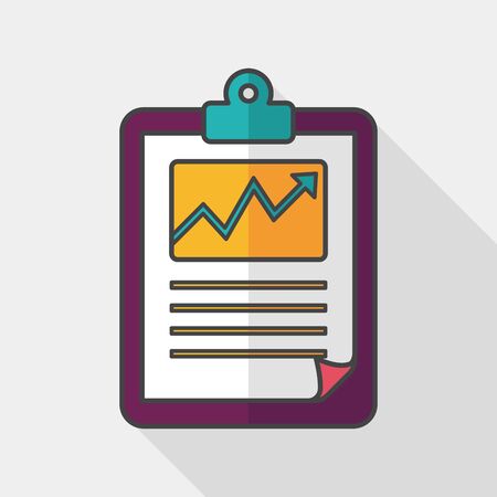 business chart flat icon with long shadowのイラスト素材