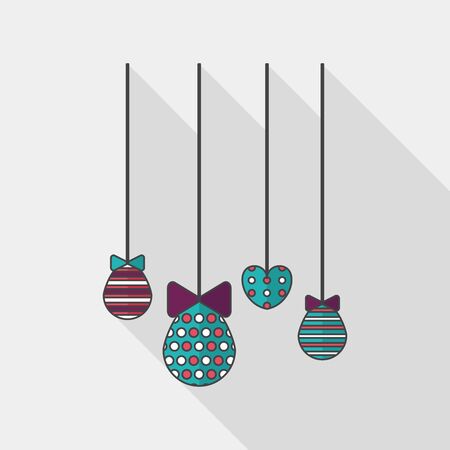 easter hanging flat icon with long shadow,のイラスト素材