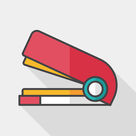 Stapler flat icon with long shadowのイラスト素材