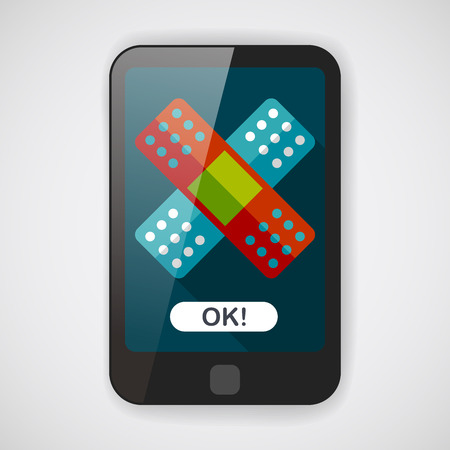 medical bandage flat icon with long shadow のイラスト素材