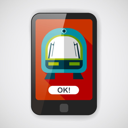 speed train flat icon with long shadow のイラスト素材