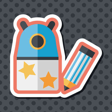Pencil sharpener flat icon with long shadow,eps10のイラスト素材